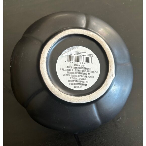 Black Ceramic Incense  or Jewelry Holder With Petal Design Kitchen Sink Decor - Picture 7 of 7